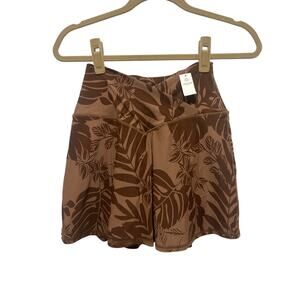 OFFLINE by Aerie Brown Floral Tennis Pickleball Skirt/Skort Medium NWT